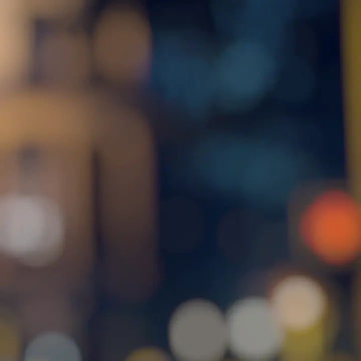 Round bokeh highlights on a night street